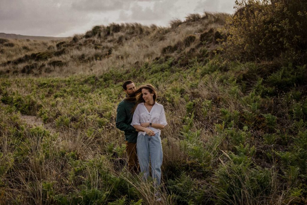 novios con un estilo natural en asturias