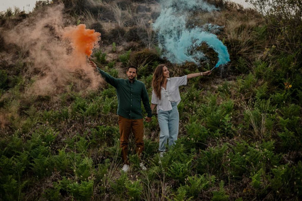 novios con un estilo natural en asturias