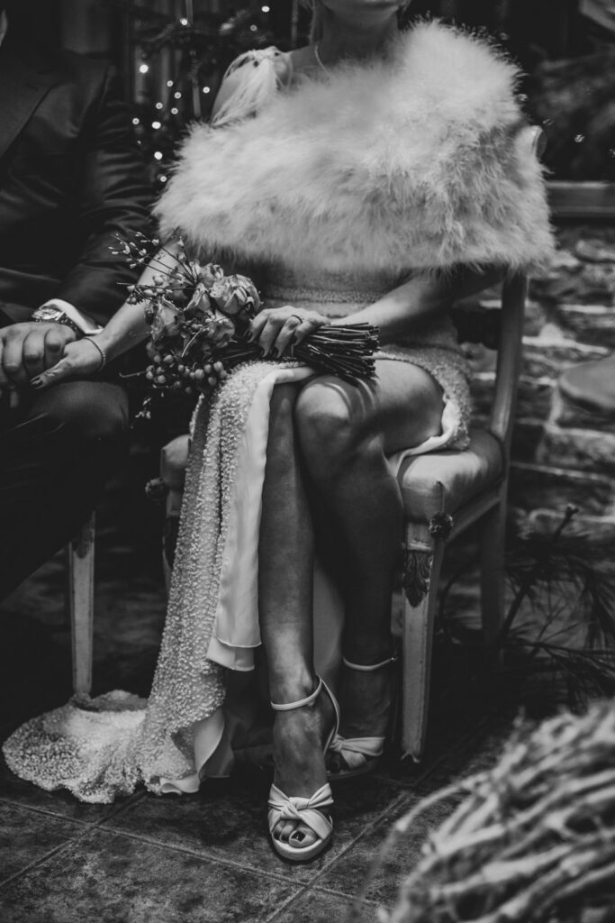 ceremonia civil en una boda en navidad