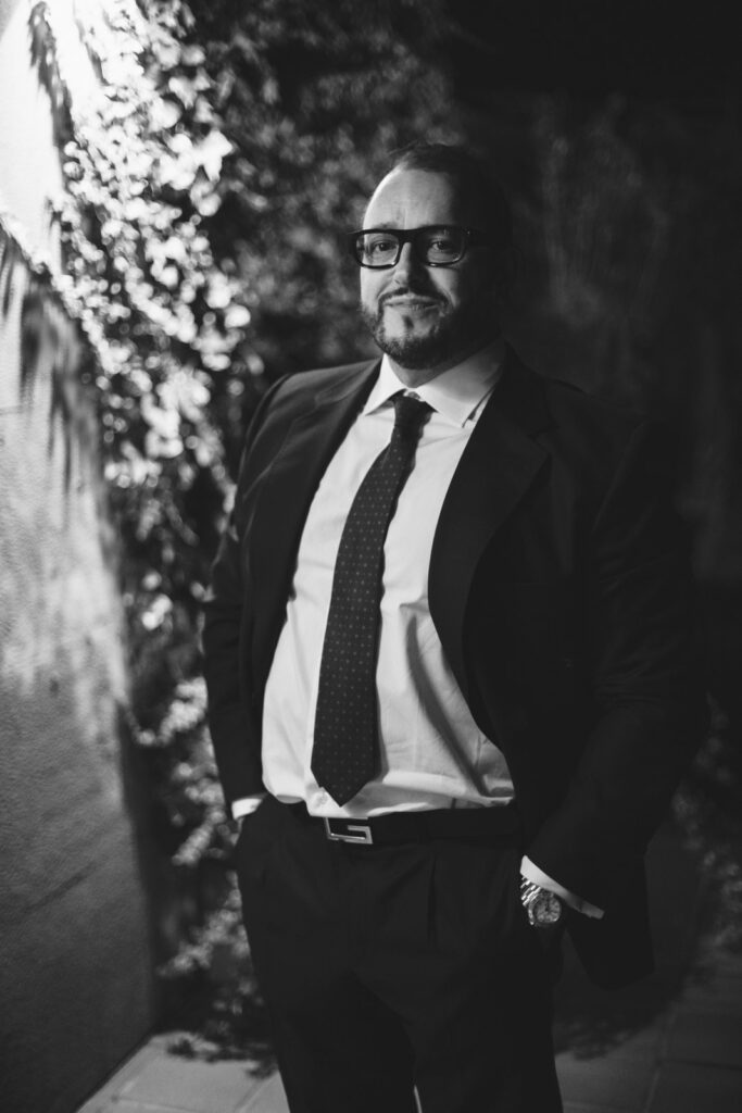 novio elegante de invierno