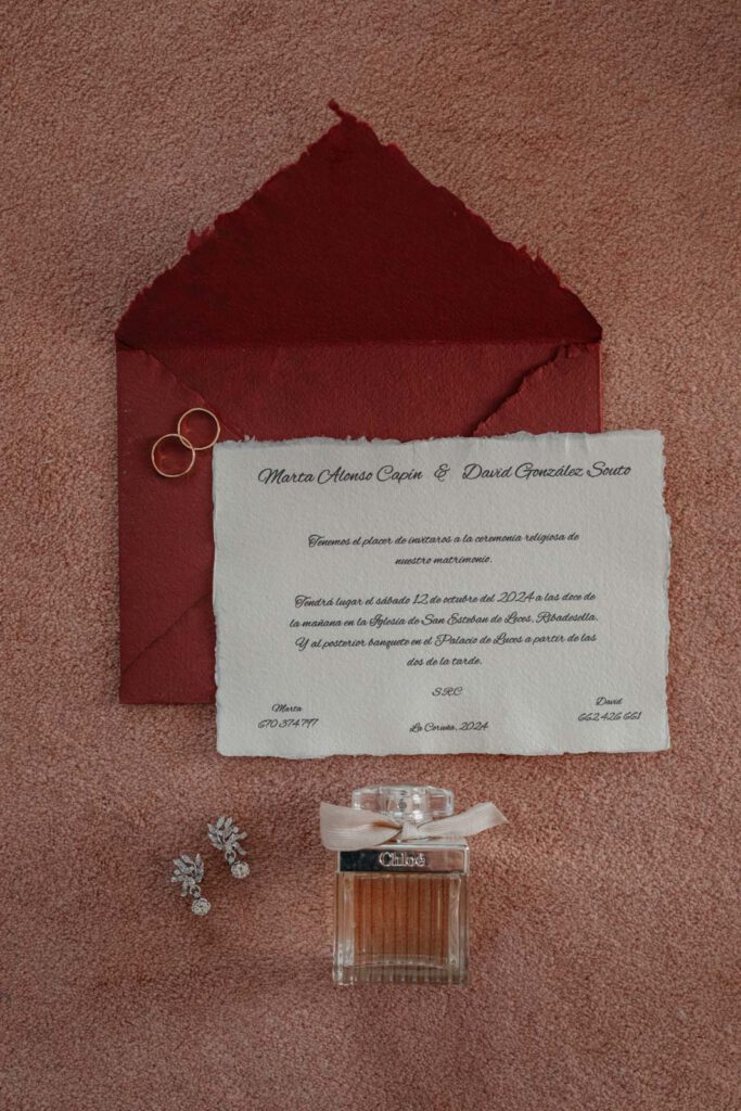 boda-lujo-asturias invitacion elegante de boda